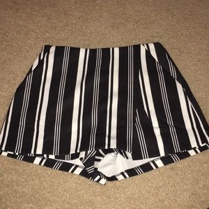 Charlotte Russe Striped Black and White Shorts